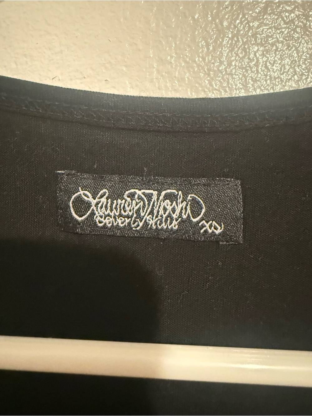 Lauren Moshi Black Top with White Script Label